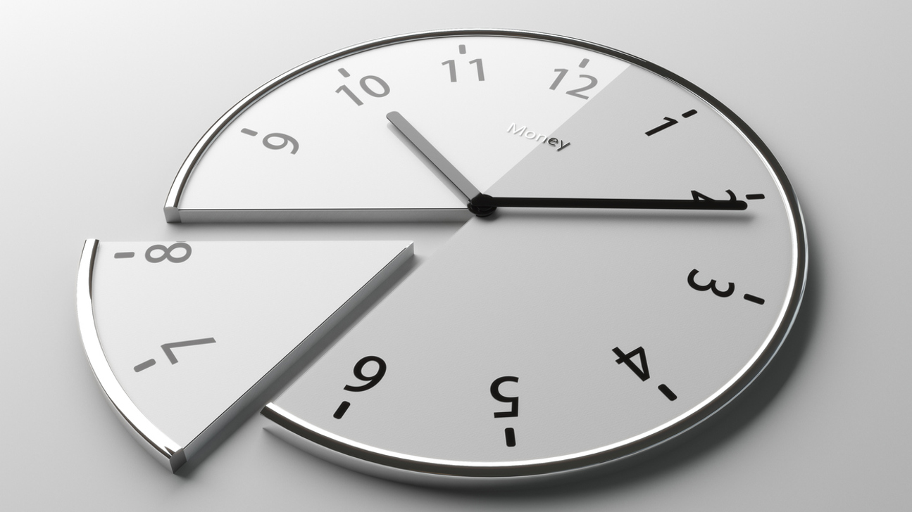 Teilzeit Uhr Angeschnitten