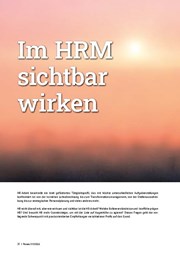 Im HRM sichtbar wirken