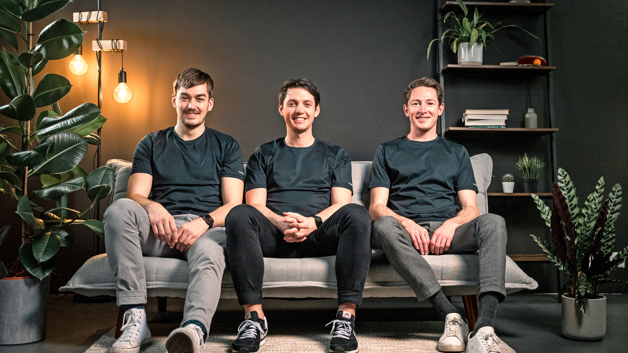Moodtalk-Gründertrio Jonas Purtschert, Loris Niederberger und Cyrill Inderbitzin