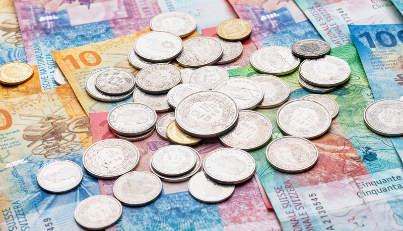 Geld Franken Muenzen Noten Web