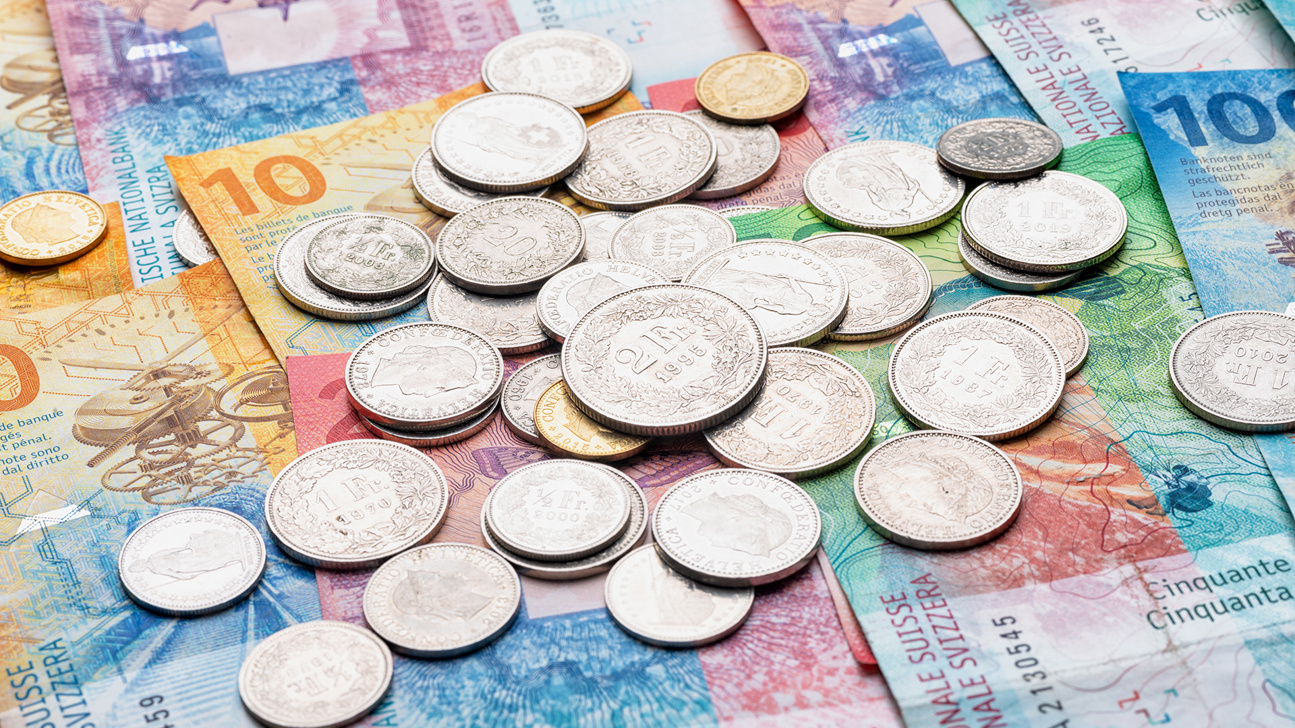 Geld Franken Muenzen Noten Web