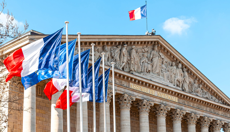 Frankreich Parlament Gebaeude Palais Bourbon Web