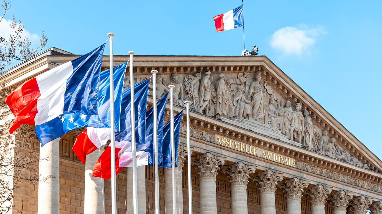 Frankreich Parlament Gebaeude Palais Bourbon Web