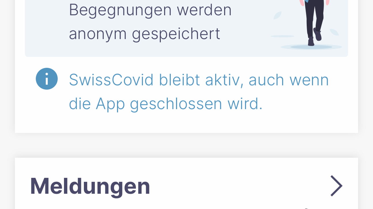 Swiss Covid App Screenshot