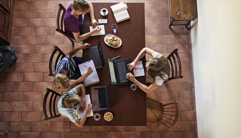 Homeoffice Familie