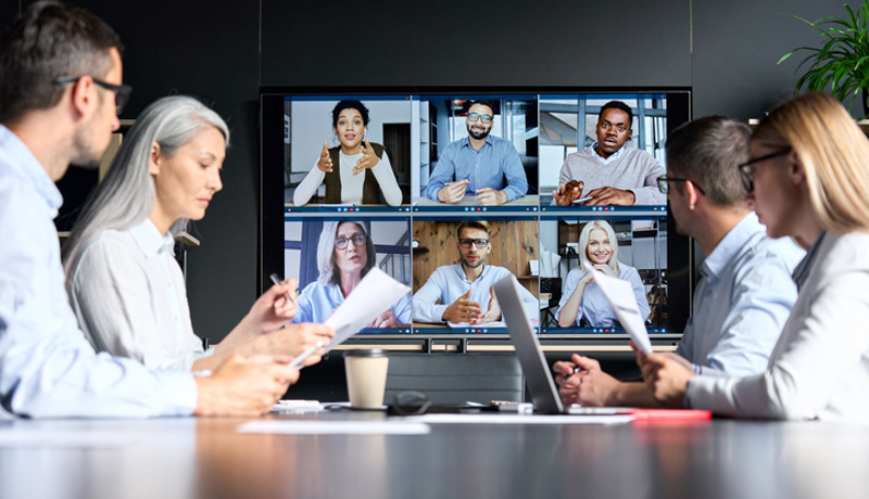 Hybrid Meeting Istock 1325899588
