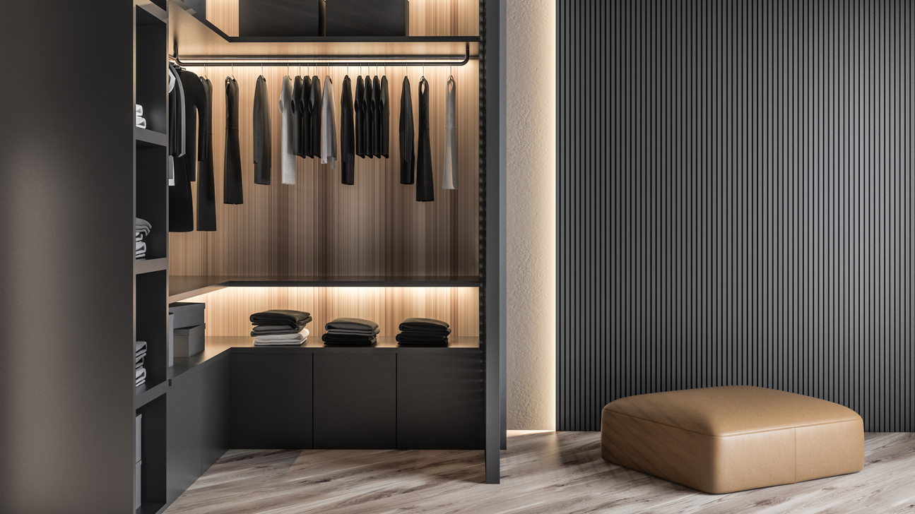 Kleiderschrank Minimalistisch Istock 1147636979