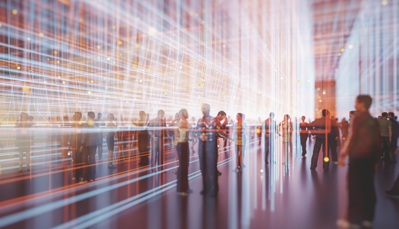 Menschen Halle Licht Digital Istock 1149151754